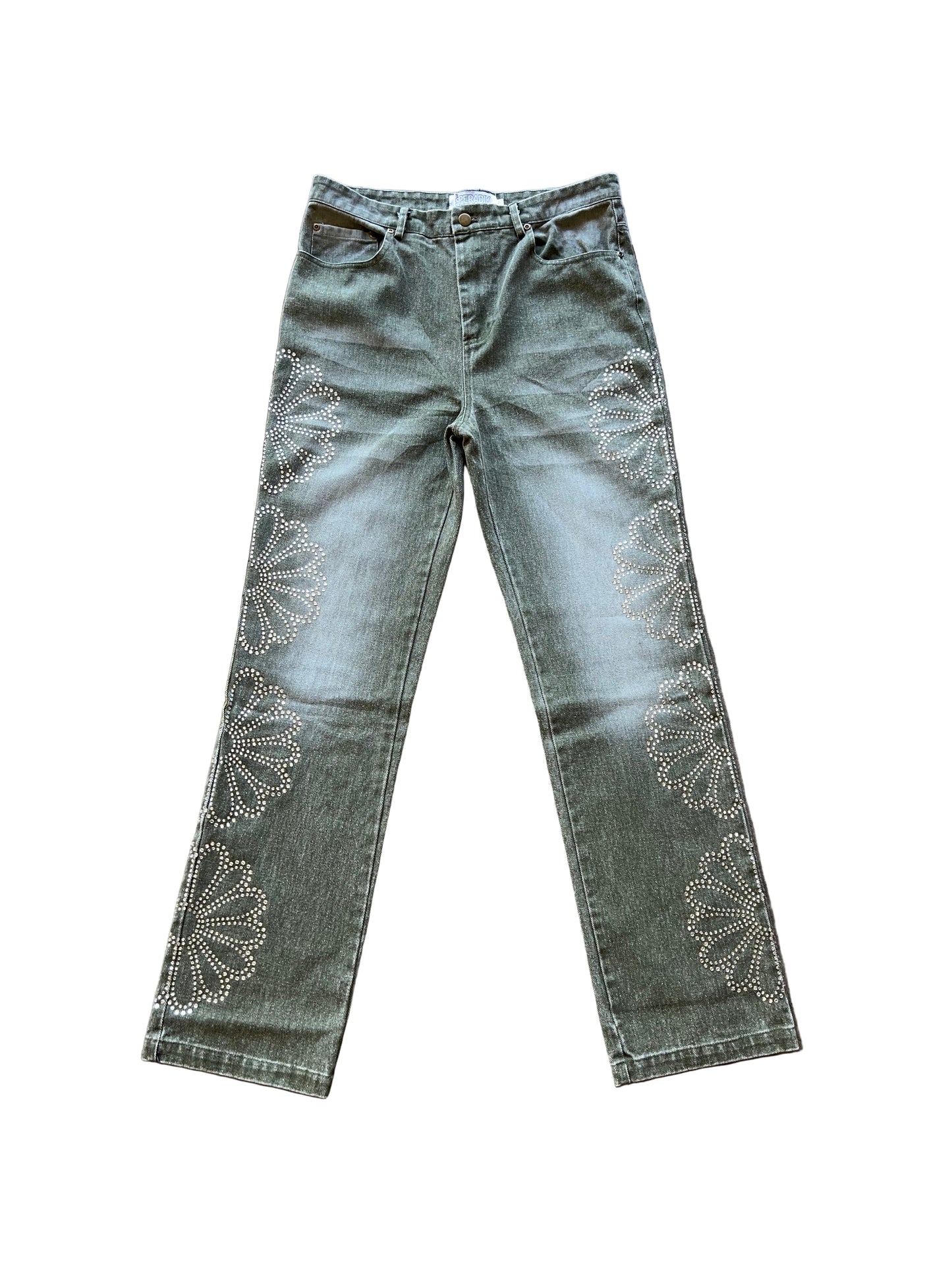 Long Rhinestone Denim