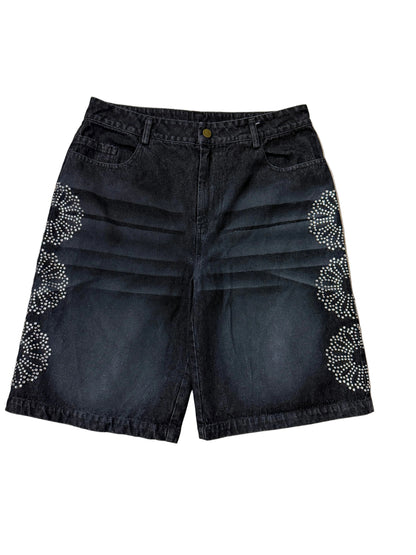 Speradik Rhinestone Denim Shorts