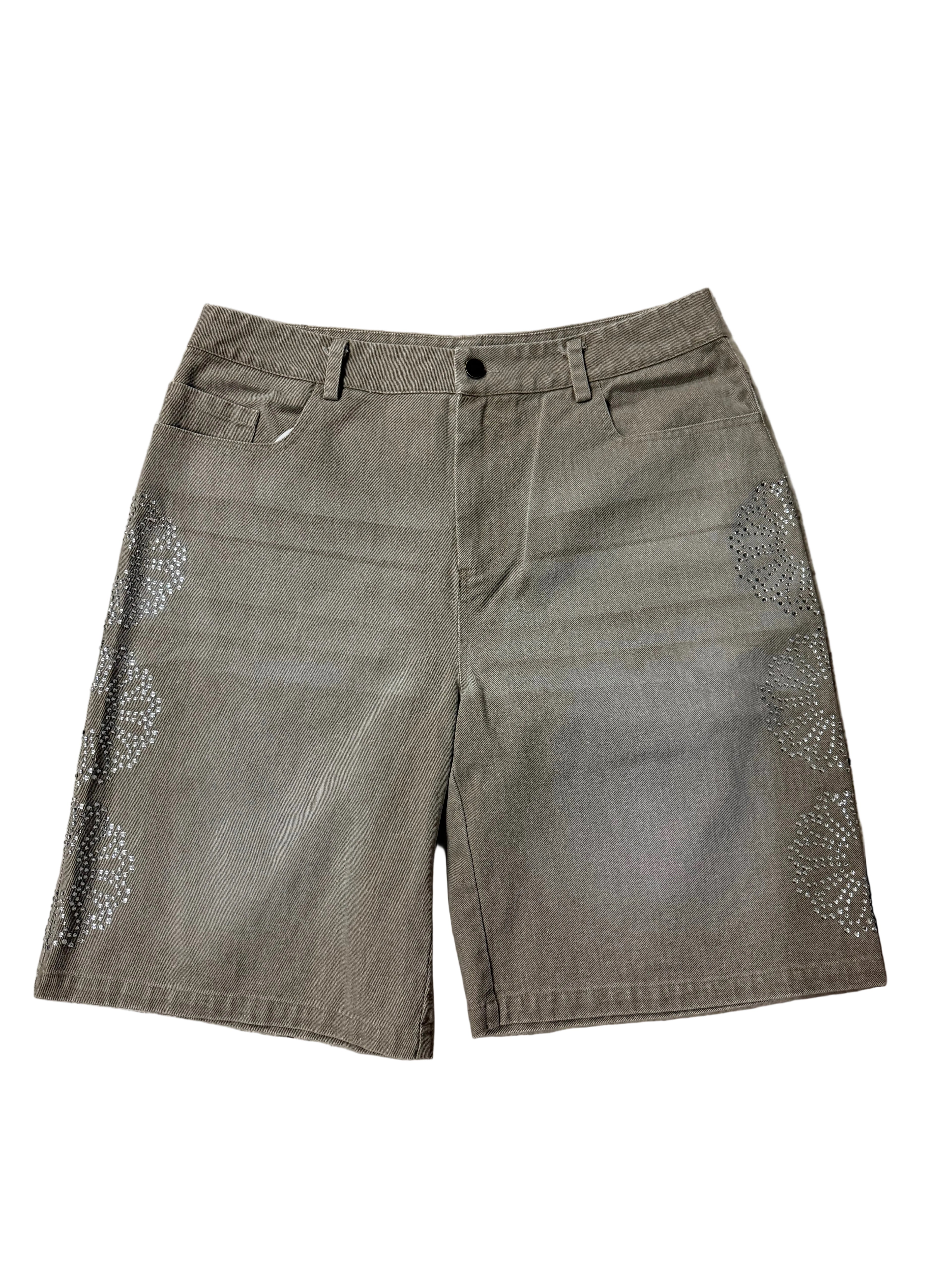 Speradik Rhinestone Denim Shorts
